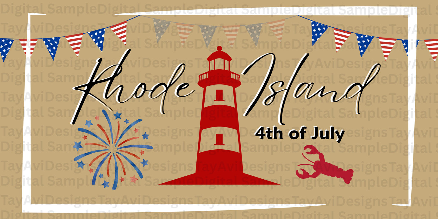 Custom 4th of July Painted Banner