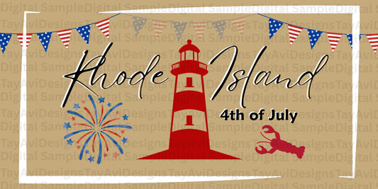 Custom 4th of July Painted Banner