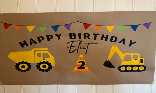 Construction Birthday Banner