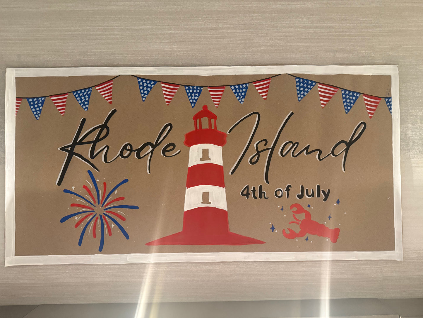 Custom 4th of July Painted Banner