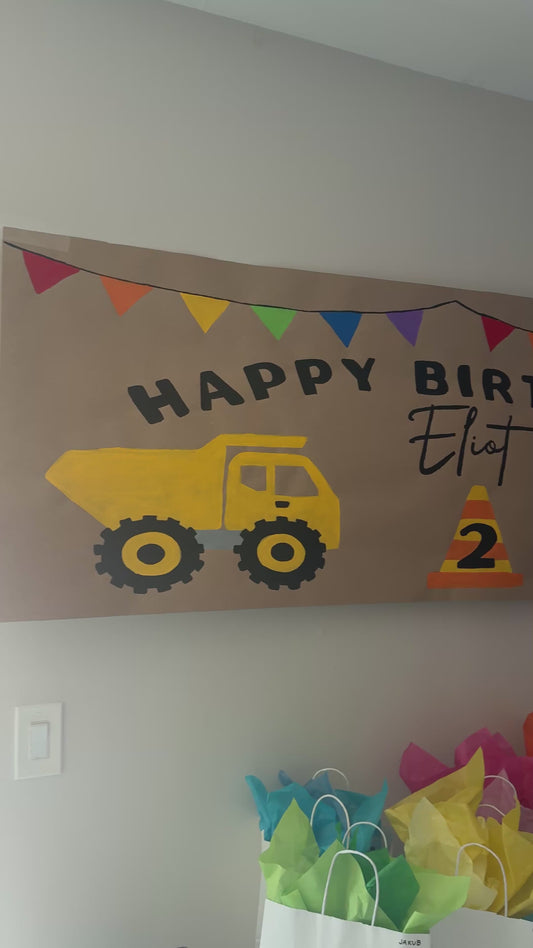Construction Birthday Banner
